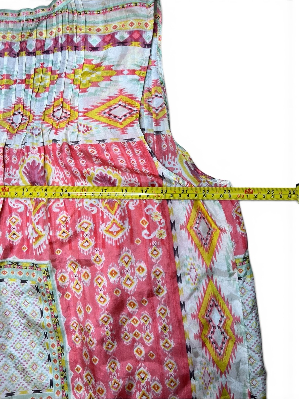 Johnny Was Pintuck V-Neck 100% Silk Akris Tunic Size L - Picture 10 of 11